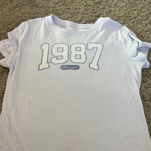 Aeropostale White Tee with 1987 Graphic
